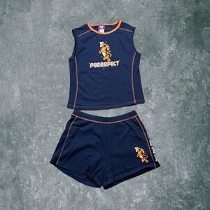 Vintage Y2K Disney Winnie The Pooh “Purrrfect” Tigger Graphic Print Clothes Set